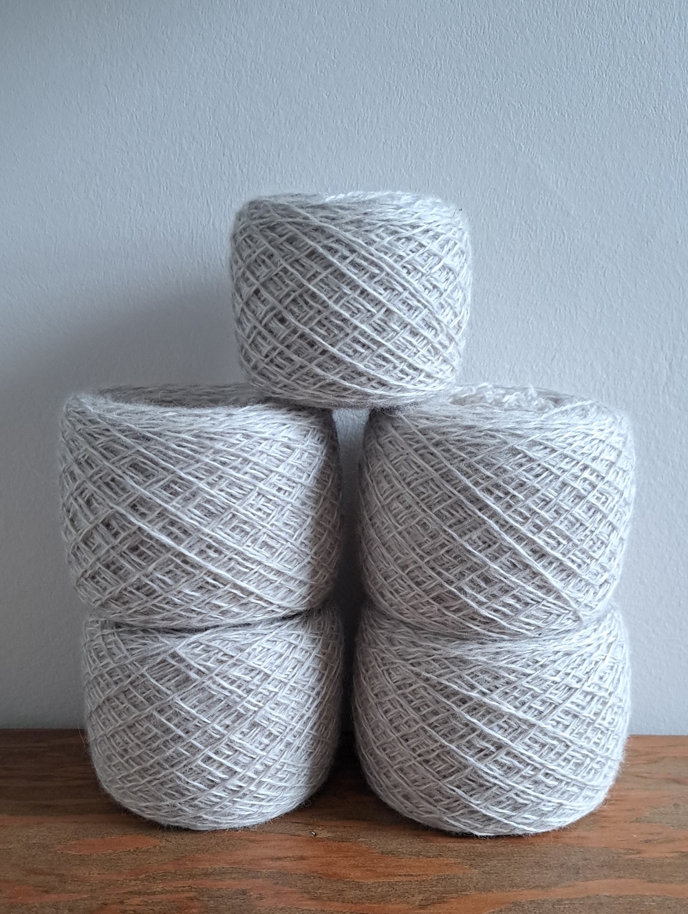 100% Merino Light Grey Wool, 450g